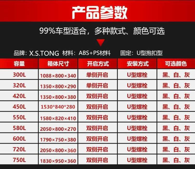 汽车车顶行李箱厂家直销