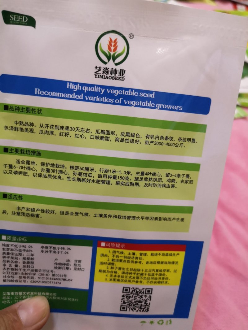 红到边花皮甜瓜种子香甜可口博洋甜瓜种子