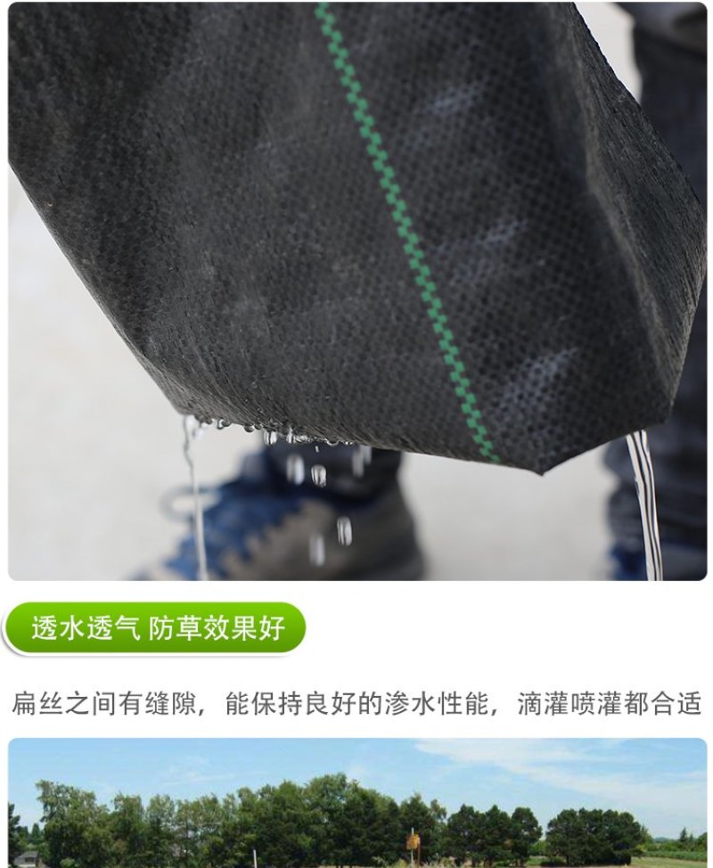 防草布除草布地布抗老化园艺地布抑草布大棚果园防草布膜黑色