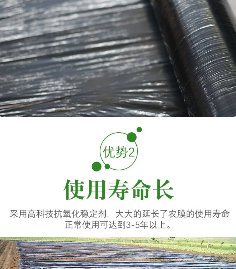 农用黑色除草地膜白色保温保湿地膜工程用膜厂家直销欢迎选购