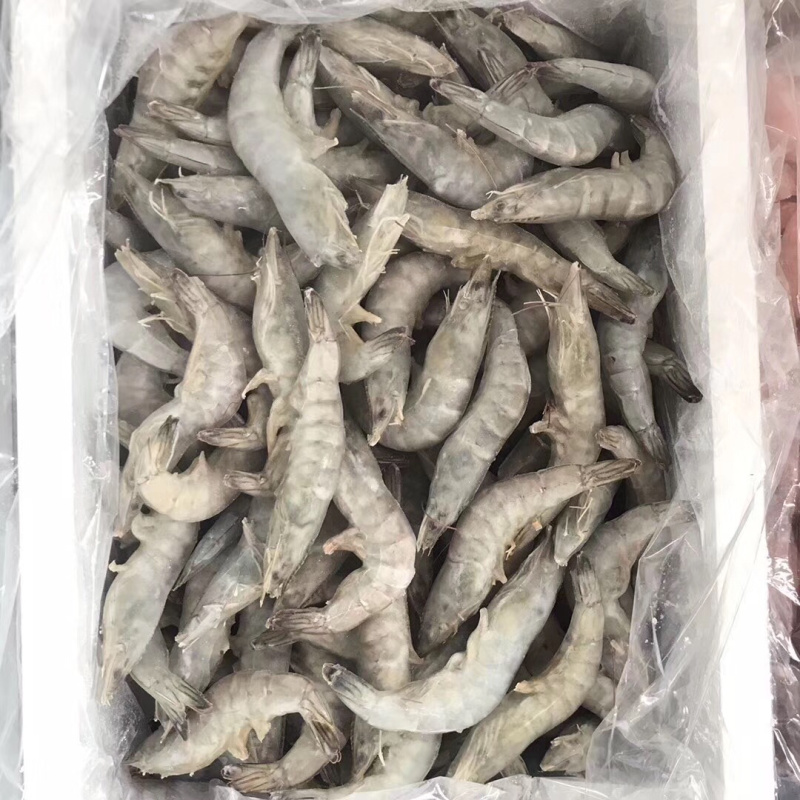 单冻带头10斤装干冰青虾