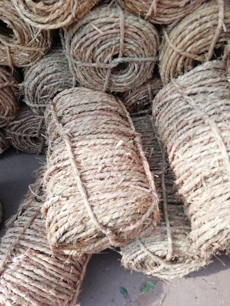 稻草草绳防寒保暖大小树苗包装土球，使用方便经济实惠环保
