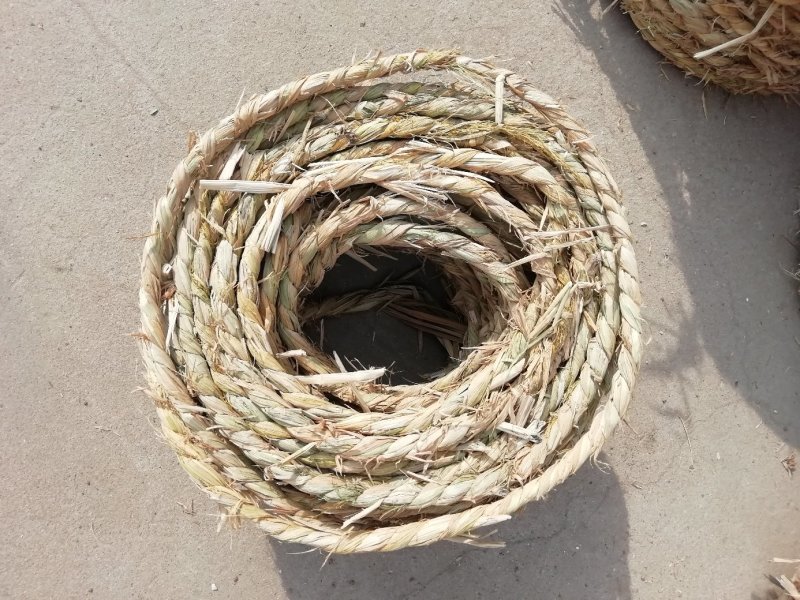 稻草草绳防寒保暖大小树苗包装土球，使用方便经济实惠环保