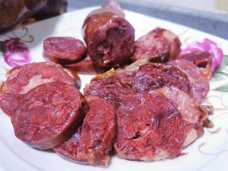 新疆伊犁哈萨克美食正宗大块肉熏马肠熏马肉肋条肠包邮