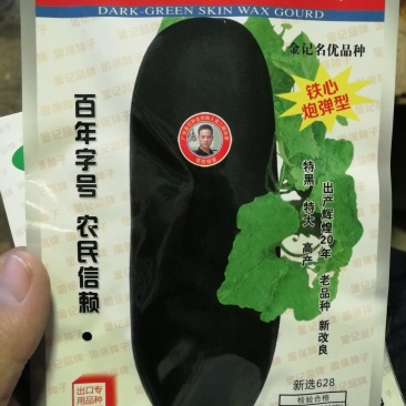【精选】台农黑皮冬瓜种子大果抗病黑皮炮弹型产量高内腔小