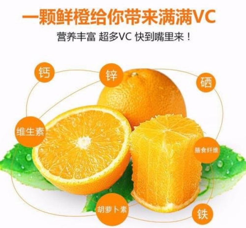 奉节脐橙新鲜橙子2O斤小果现摘包邮