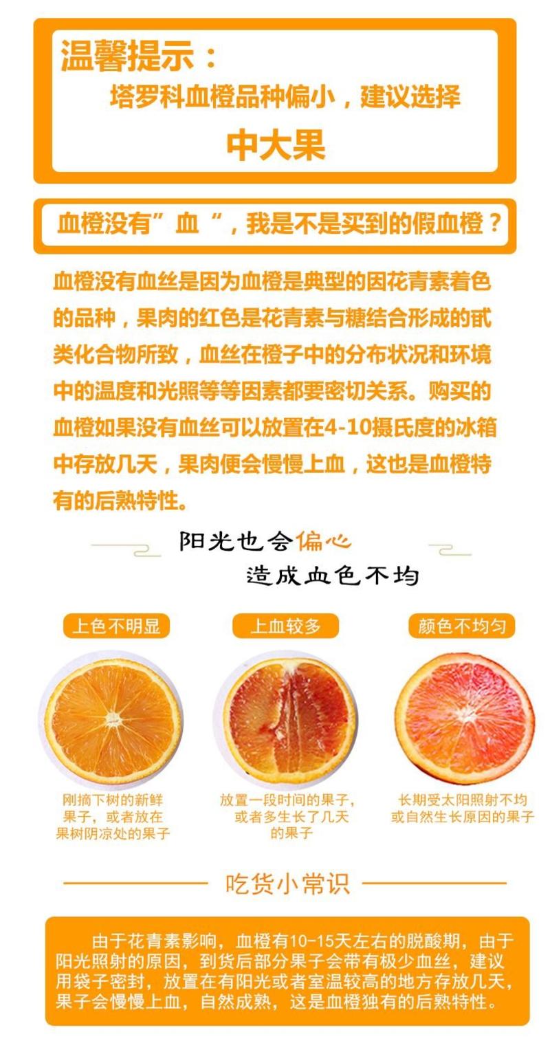 四川资中塔罗科血橙玫瑰血橙红橙子一手货源产地直供一件代