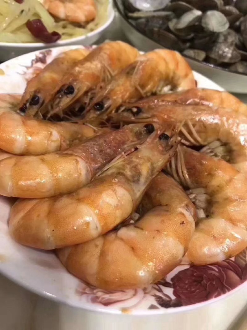 南美白对虾，盐冻虾，每件净重19.8一件6盒，