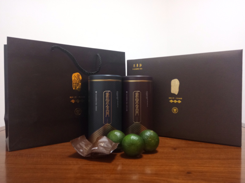 美泉金丹小青柑正宗新会柑配云南5年宫廷熟普