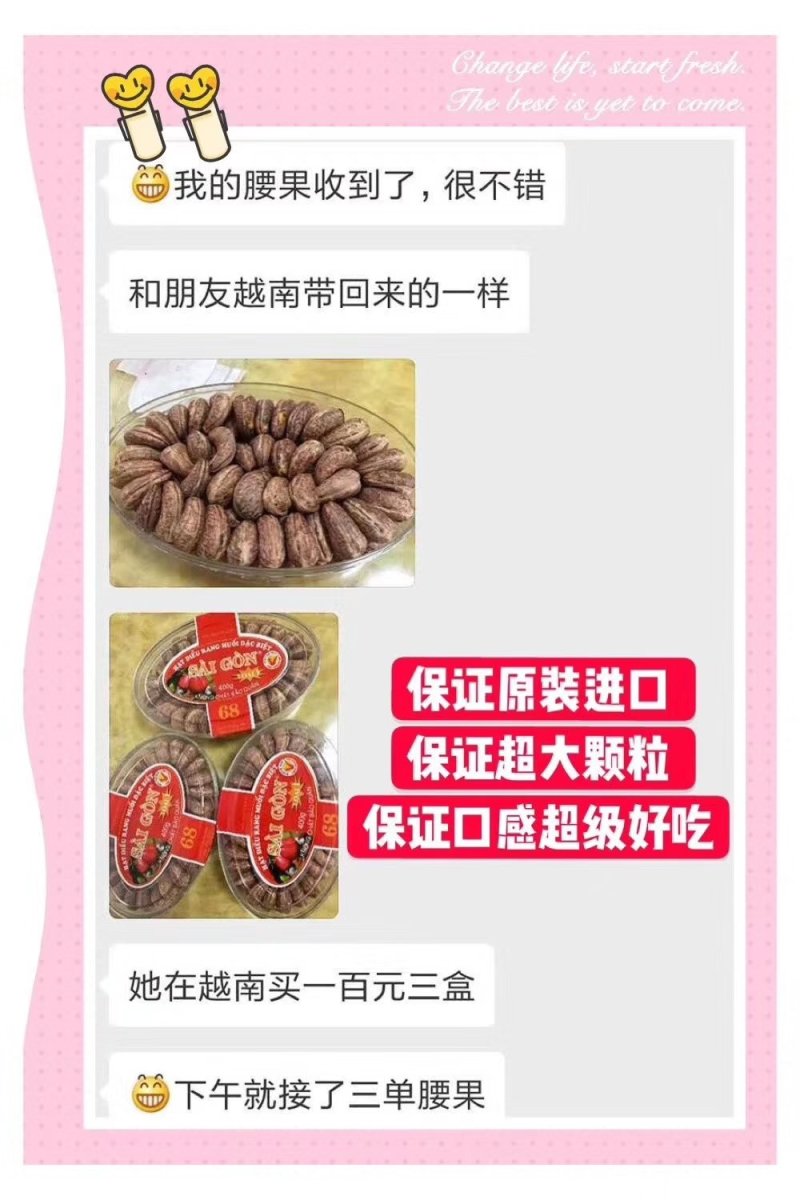 纯进口越南大腰果一件代发