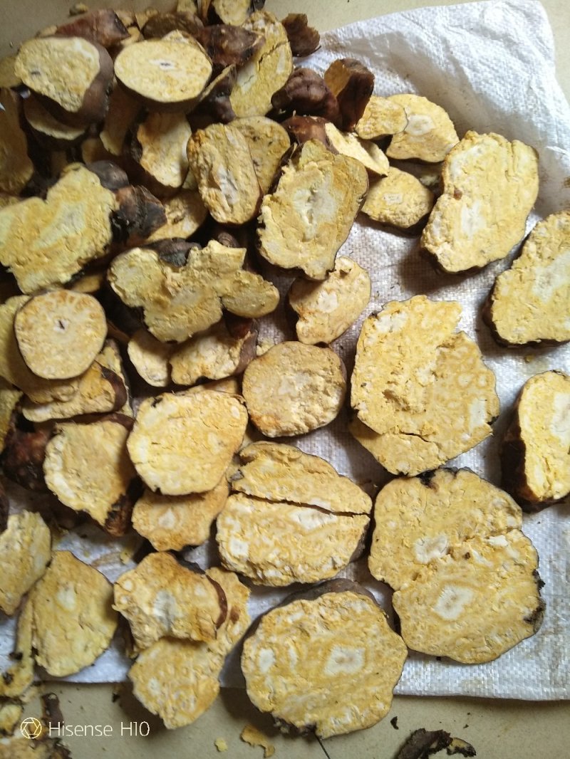 荷首乌（干片）自种，九蒸十晒