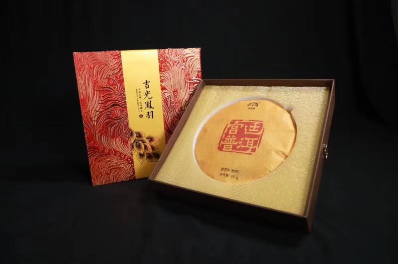 宫廷普洱茶熟茶饼357g勐海宫廷一口料