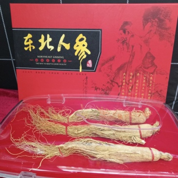 东北人参礼盒装长白山土特产园参干人参