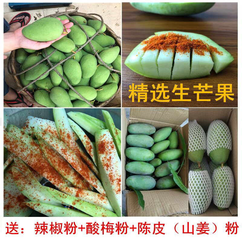 现摘广西生吃芒果酸芒果脆芒果新鲜水果芒果青芒果孕妇水果