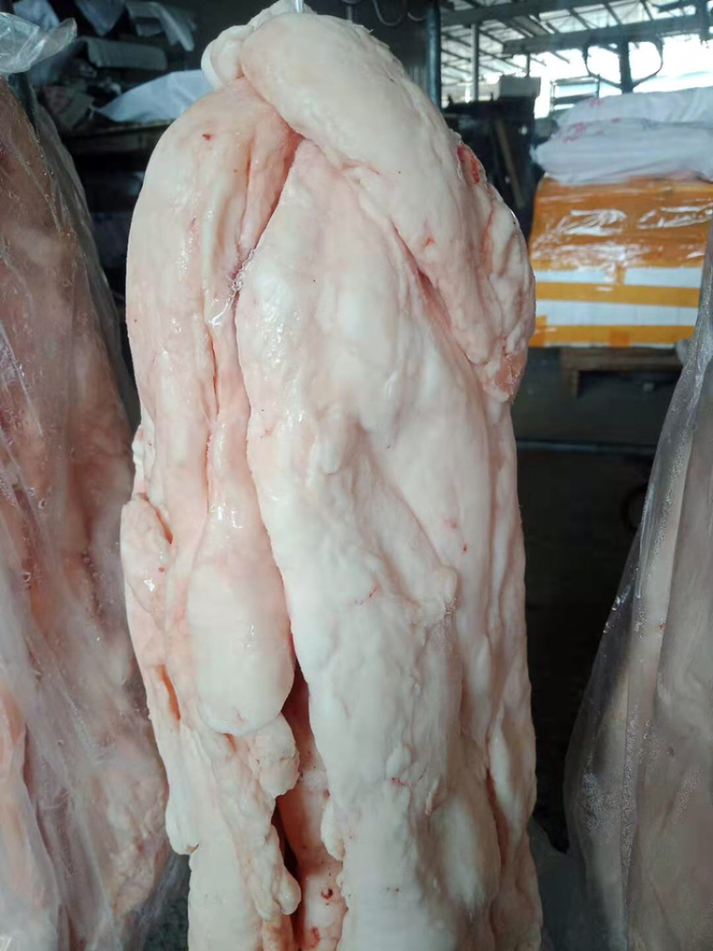 板油，黑土猪板油，白，大块