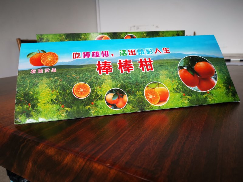 沃柑白卡大包围，广告纸，围框纸，包边纸