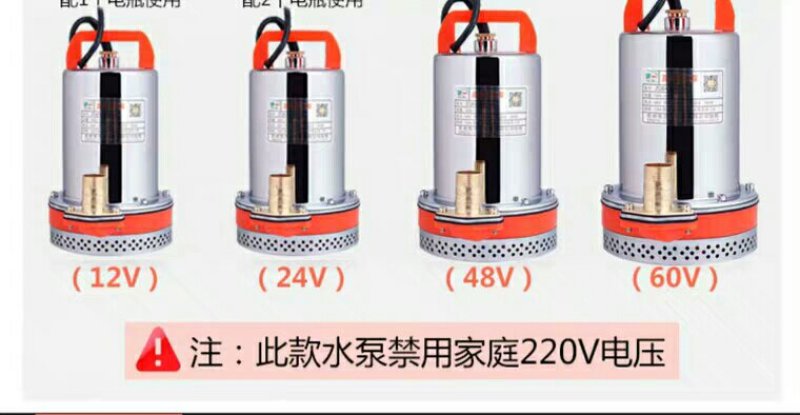 家用农用微型12V60v48V电动车水泵直流泵抽水机