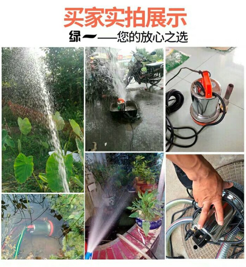 家用农用微型12V60v48V电动车水泵直流泵抽水机
