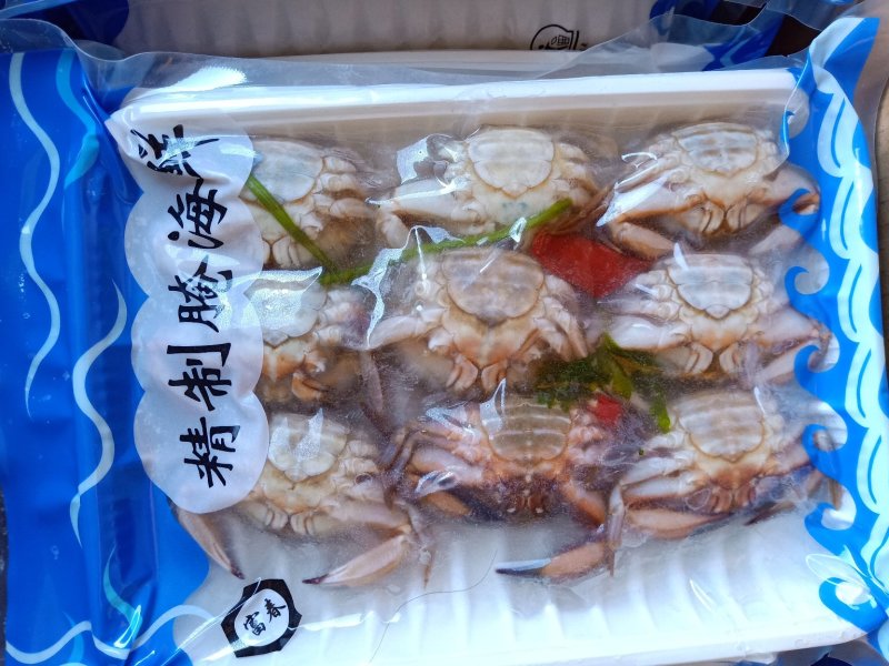 丹东特产腌制花盖蟹酱蟹小螃蟹500克即食