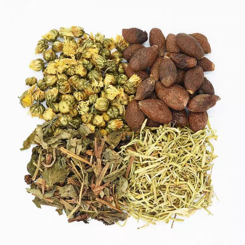 护咽茶野菊花野金银花野鱼腥草胖大海组合花茶