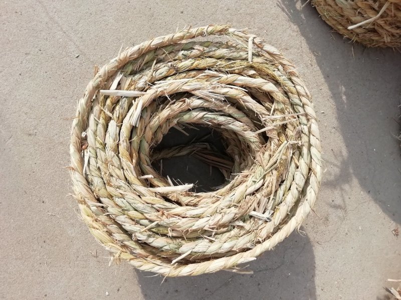 稻草草绳防寒保暖大小树苗包装土球，使用方便经济实惠环保
