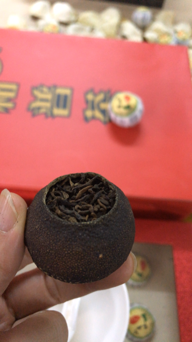 2017年正宗新会天马老树陈小青柑配云南临仓5年陈熟普茶