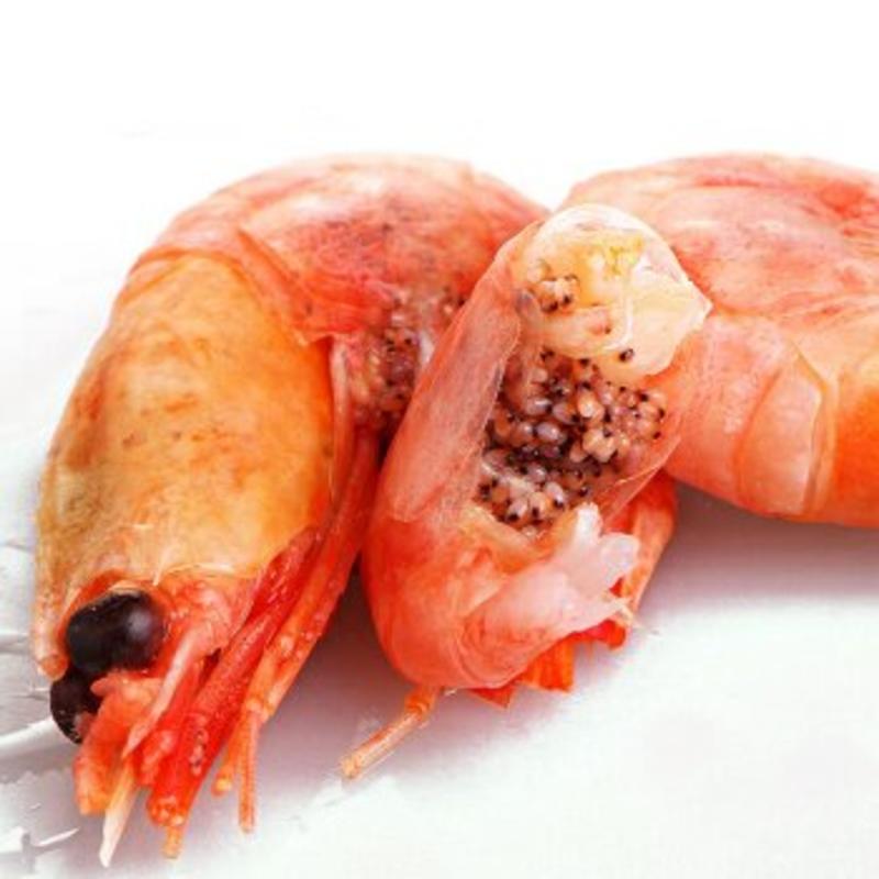北极熊甜虾，纯头籽装，90-120规格净重斤装，一件代发