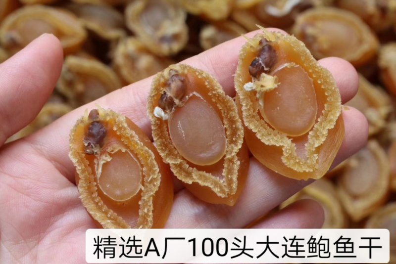 A厂大连足干鲍鱼干30-200头规格齐全批发一件代发