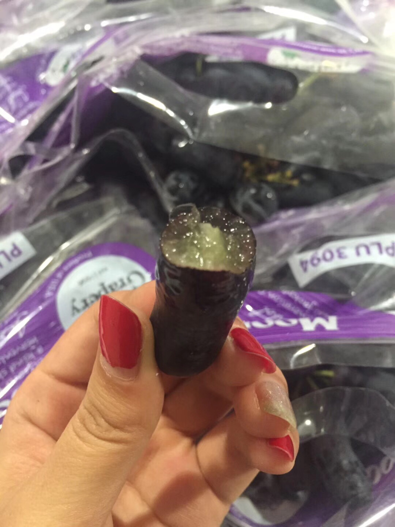 美国进口金手指黑提进口水果进口黑提