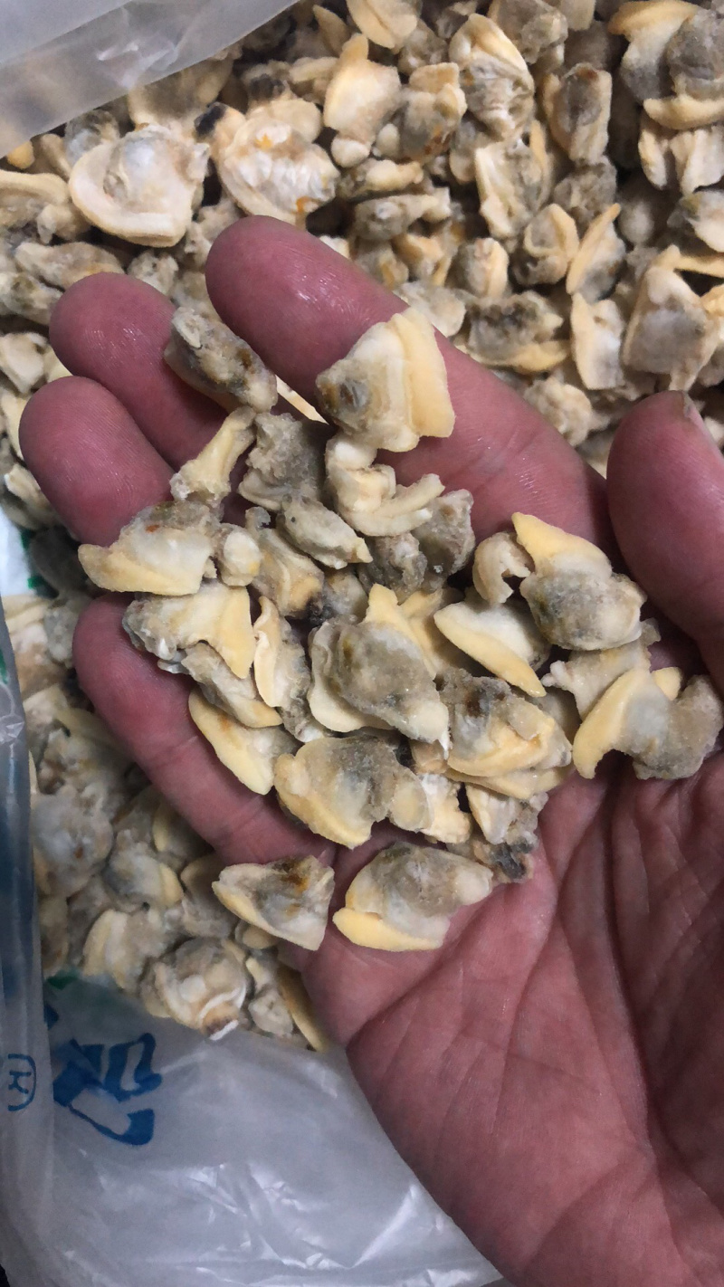 花蛤肉碎肉无沙干冰原汁原味有视频实拍