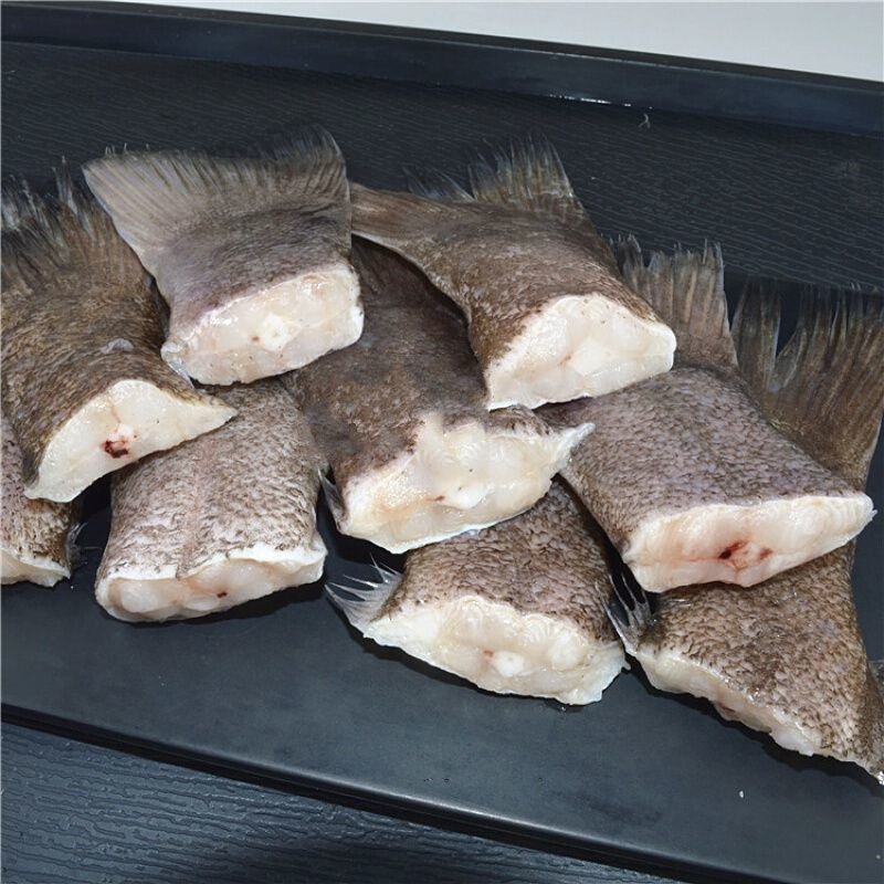 新鲜冷冻鲽鱼尾巴鸦片鱼尾巴鸦片鱼箭齿鱼尾500g