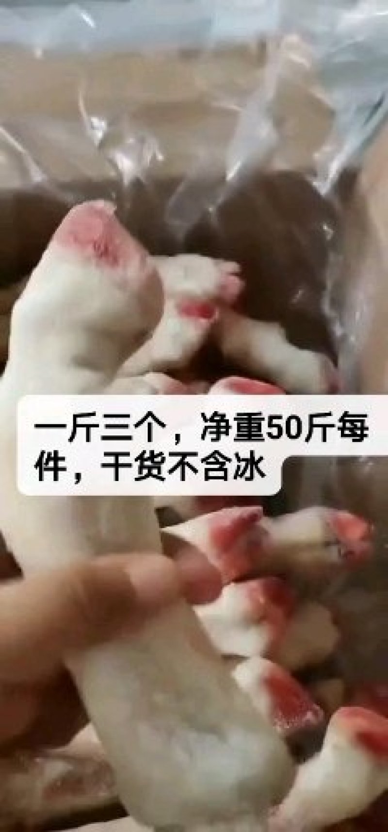 【精品】山东水退不抽筋育肥羊蹄，净重无冰纯干货