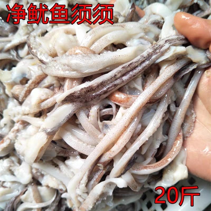 冷冻鱿鱼须阿根廷鱿鱼脚串二本足鱿鱼头商用20斤新海鲜包邮