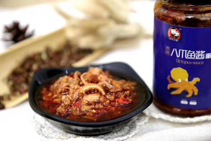 八爪鱼酱7元一瓶，海鲜酱，即食海鲜酱