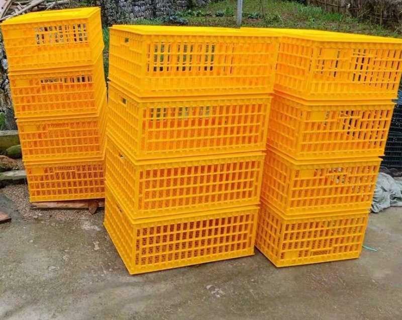 鸡鸭鹅加厚周转框运输笼全新熟料经久耐用五件包邮