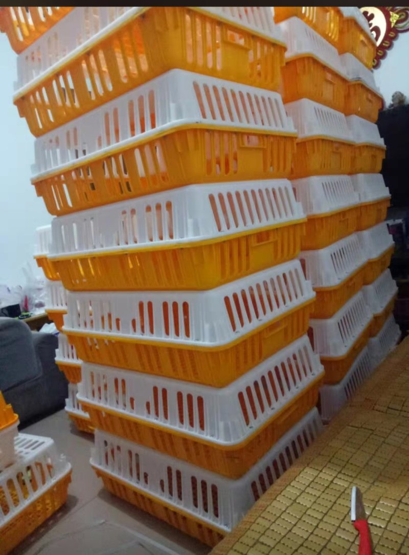 鸡鸭鹅加厚周转框运输笼全新熟料经久耐用五件包邮
