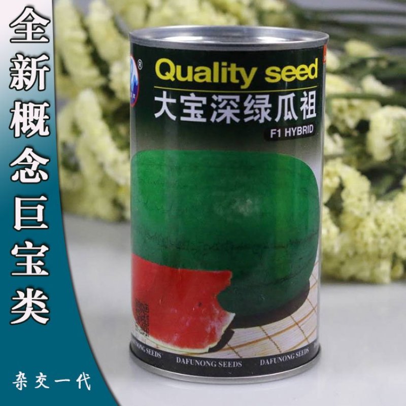 特大绿皮西瓜种子深绿瓜祖高产巨宝瓜种红瓤少籽皮薄耐裂春季