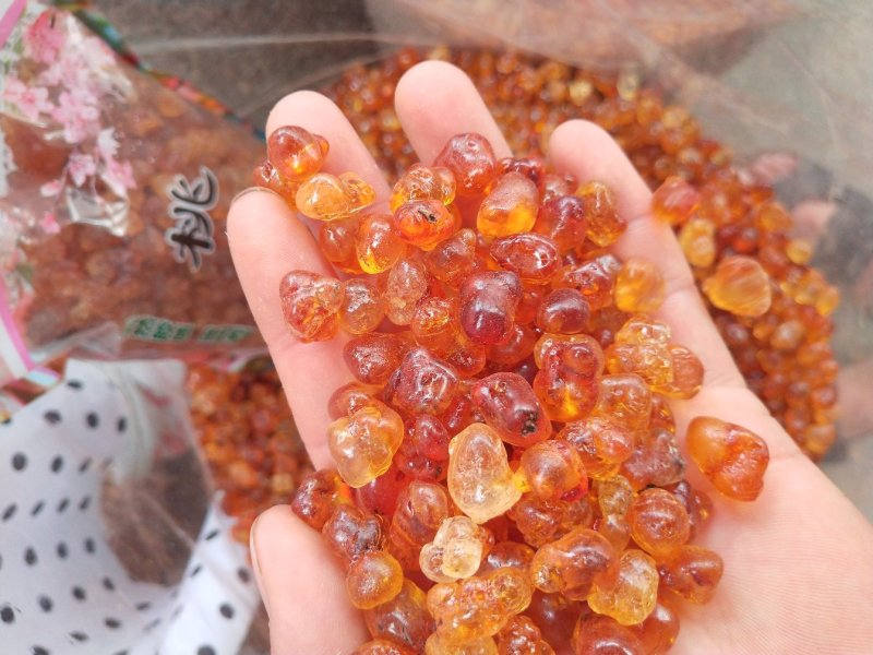 桃胶农副产品桃胶大颗粒干净无杂质