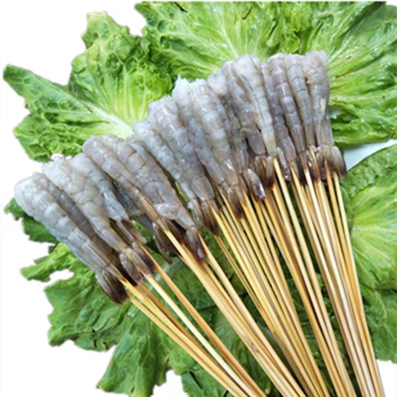 冷冻凤尾虾仁串1000串虾子串网红串串铁板烧烤油炸串海鲜