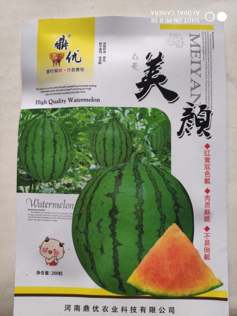 众天美颜黄瓜种子早熟红黄双色瓤