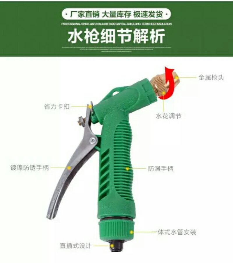 防爆汽车洗车水枪家用10米20米30米浇花浇地浇菜冲刷车
