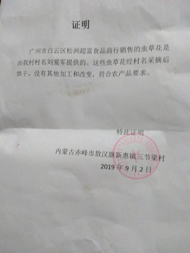 新鲜采摘虫草花5斤袋装冷藏发货，保证产品的新鲜度
