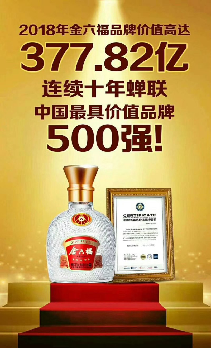 一线品牌白酒！金六福，出厂价供应！中国唯一的福文化白酒，