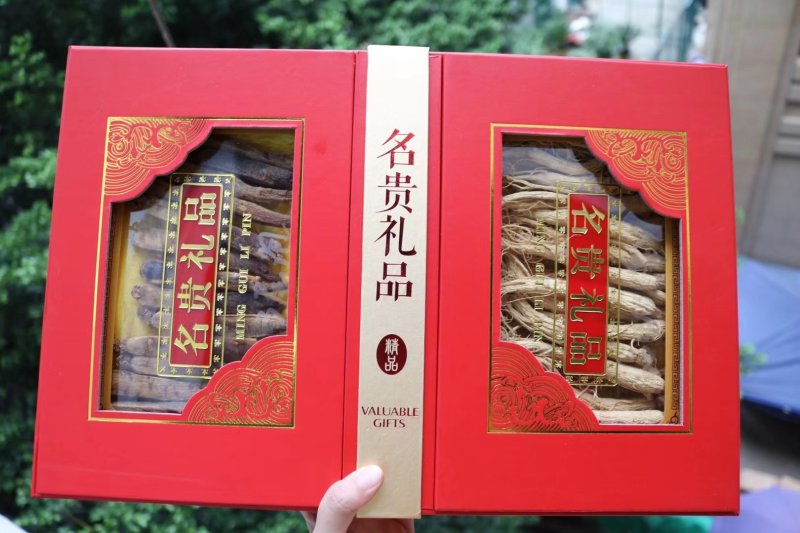 精选特级长白山人参红参双拼礼盒套装