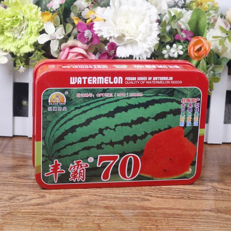 特大西瓜种子丰霸70中晚熟花皮椭圆形高产苗旺易座瓜原装