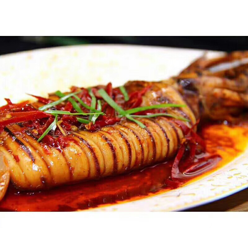 熟食香辣大鱿鱼，开袋加热食用