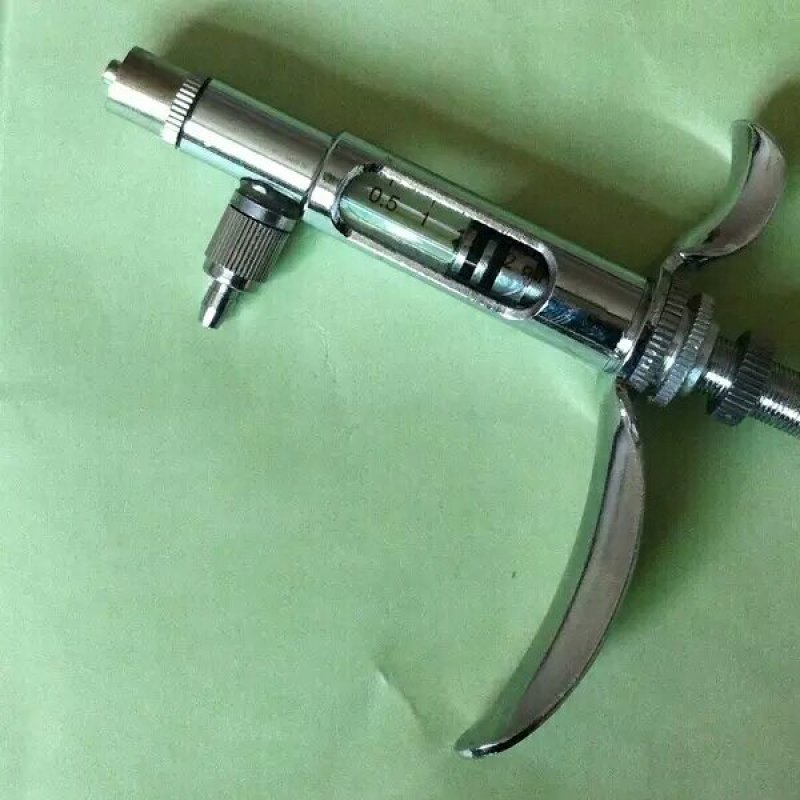 佳善A型连续疫苗注射器兽用2ML定量金属连续注射药器可