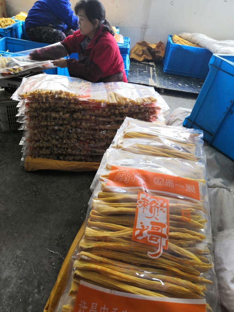 许昌腐竹厂家直供箱装腐竹无盐无淀粉品质好