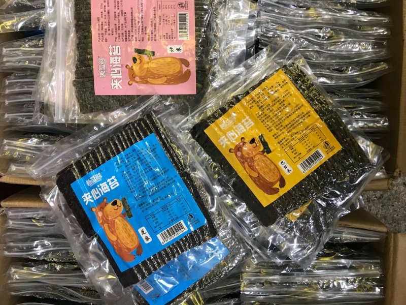 趣逗熊夹心海苔芝麻炒米巴达木口味