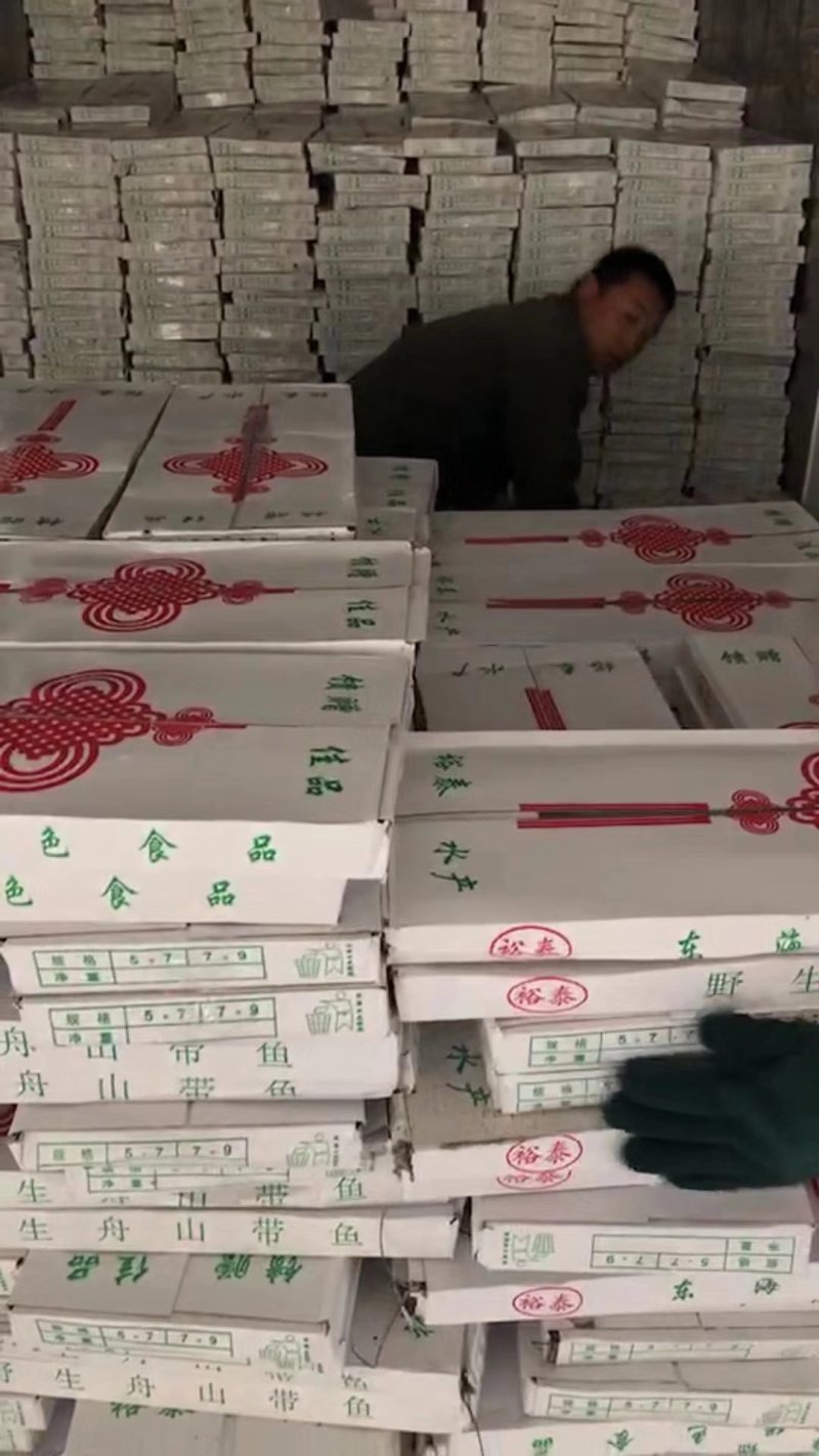 舟山精品带鱼礼品盒，舟山带鱼，热带带鱼，个大色白，